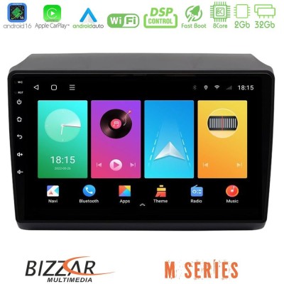 Bizzar M Series 8Core Android16 2+32GB Fiat Ducato/Citroen Jumper/Peugeot Boxer 2011-2021 Navigation Multimedia Tablet 9"