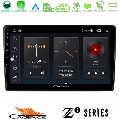 Cadence Z2 Series 8Core Android14 4+64GB Ford Transit 2007 – 2013 Navigation Multimedia Tablet 10" Με Carplay & Android Auto Με 