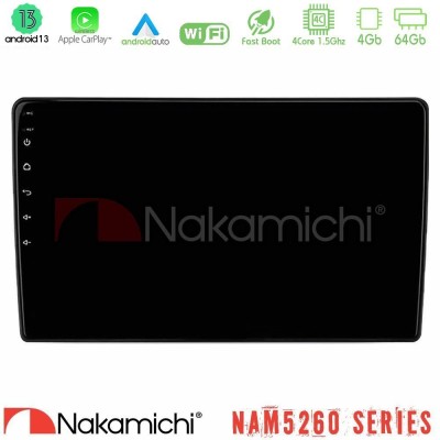 Nakamichi NAM5260 Series 4Core Android13 4+64GB Dacia / Renault Navigation Multimedia Tablet 9" Με Carplay & Android Auto