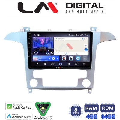 LM Digital - LM ZK8003 GPS Οθόνη OEM Multimedia Αυτοκινήτου για Ford S-Max 2006 2014 (CarPlay/AndroidAuto/BT/GPS/WIFI)