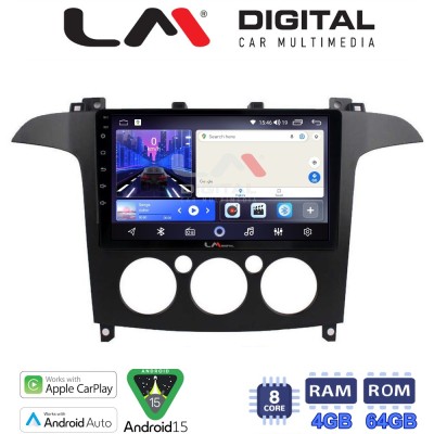 LM Digital - LM ZK8003A GPS Οθόνη OEM Multimedia Αυτοκινήτου για Ford S-Max 2006 2014 (CarPlay/AndroidAuto/BT/GPS/WIFI)
