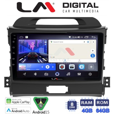 LM Digital - LM ZK8074 GPS Οθόνη OEM Multimedia Αυτοκινήτου για KIA SPORTAGE 20102015 (CarPlay/AndroidAuto/BT/GPS/WIFI)
