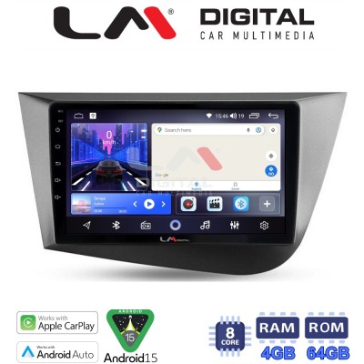 LM Digital - LM ZK8217 GPS Οθόνη OEM Multimedia Αυτοκινήτου για Seat Leon 20052012 (CarPlay/AndroidAuto/BT/GPS/WIFI)