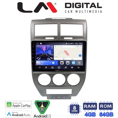 LM Digital - LM ZK8251 GPS Οθόνη OEM Multimedia Αυτοκινήτου για JEEP COMPASS 20072011 (CarPlay/AndroidAuto/BT/GPS/WIFI)