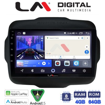 LM Digital - LM ZK8273 GPS Οθόνη OEM Multimedia Αυτοκινήτου για Jeep Gran Cherokee 2014 (CarPlay/AndroidAuto/BT/GPS/WIFI)