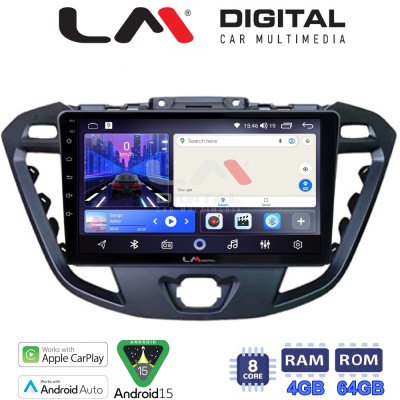 LM Digital - LM ZK8366 GPS Οθόνη OEM Multimedia Αυτοκινήτου για TRANSIT CUSTOM - TOURNEO CUSTOM 2013 (CarPlay/AndroidAuto/BT/GPS