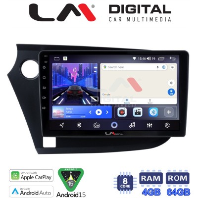 LM Digital - LM ZK8381 GPS Οθόνη OEM Multimedia Αυτοκινήτου για HONDA INSIGHT 20092014 (CarPlay/AndroidAuto/BT/GPS/WIFI)