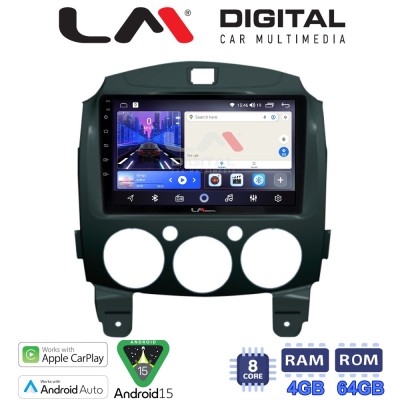 LM Digital - LM ZK8430 GPS Οθόνη OEM Multimedia Αυτοκινήτου για MAZDA 2 20072014 (CarPlay/AndroidAuto/BT/GPS/WIFI)