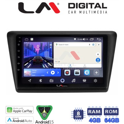 LM Digital - LM ZK8487 GPS Οθόνη OEM Multimedia Αυτοκινήτου για Skoda Rapid 2013-2017 (CarPlay/AndroidAuto/BT/GPS/WIFI)