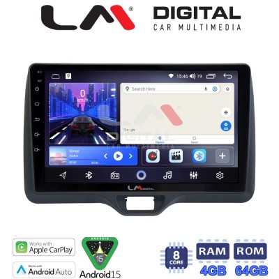LM Digital - LM ZK8554H GPS Οθόνη OEM Multimedia Αυτοκινήτου για Toyota Yaris 2020 2023 (CarPlay/AndroidAuto/BT/GPS/WIFI)