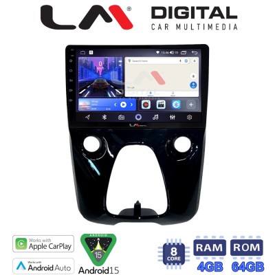 LM Digital - LM ZK8564 GPS Οθόνη OEM Multimedia Αυτοκινήτου για Aygo & C1 & 107 14 (CarPlay/AndroidAuto/BT/GPS/WIFI)