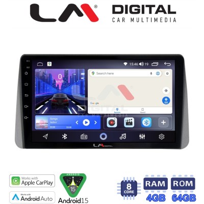 LM Digital - LM ZK8749 GPS Οθόνη OEM Multimedia Αυτοκινήτου για Fiat Tipo 2015 2019 (CarPlay/AndroidAuto/BT/GPS/WIFI)
