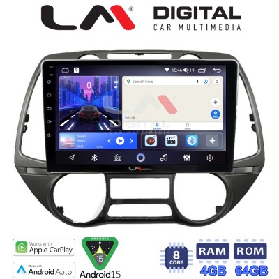 LM Digital - LM ZK8837 GPS Οθόνη OEM Multimedia Αυτοκινήτου για Hyundai i20 2008 2014 (CarPlay/AndroidAuto/BT/GPS/WIFI)