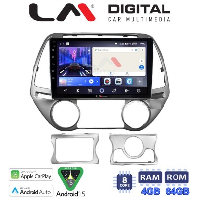 LM Digital - LM ZK8839 GPS Οθόνη OEM Multimedia Αυτοκινήτου για HYUNDAI i20 20082013 (CarPlay/AndroidAuto/BT/GPS/WIFI)