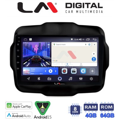 LM Digital - LM ZK8952 GPS Οθόνη OEM Multimedia Αυτοκινήτου για RENEGADE 2014 (CarPlay/AndroidAuto/BT/GPS/WIFI)