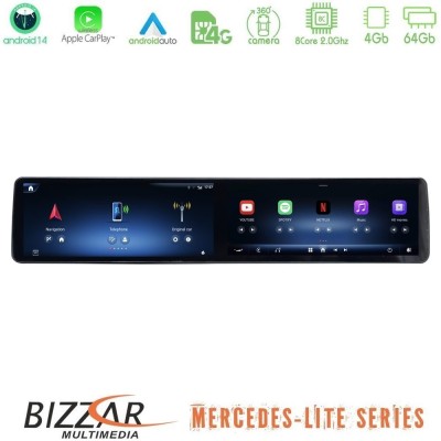 Bizzar Lite Series Dual Screen Mercedes CLA/GLA Class (C117/X156) NTG4.5 Android14 8Core (4+64GB) Navigation Multimedia 24,6" Bizzar Lite Series Dual Screen Mercedes CLA/GLA Class (C117/X156) NTG4.5 Android14 8Core (4+64GB) Navigation Multimedia 24,6"