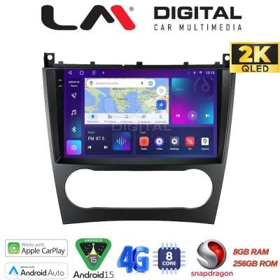 LM Digital - LM ZQ8093 GPS Οθόνη OEM Multimedia Αυτοκινήτου για MERCEDES C class (W203) – CLC 20042008 (CarPlay/AndroidAuto/BT/G