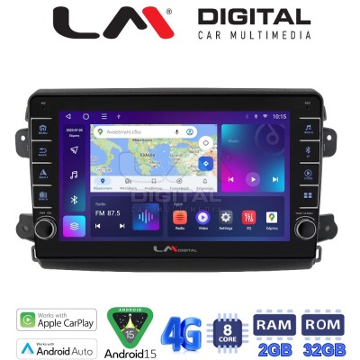 LM Digital - LM ZG8192 GPS Οθόνη OEM Multimedia Αυτοκινήτου για Fiat Ducato 2023 (CarPlay/AndroidAuto/BT/GPS/WIFI/GPRS)