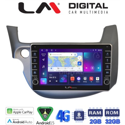 LM Digital - LM ZG8549G GPS Οθόνη OEM Multimedia Αυτοκινήτου για Honda Jazz 2008 2012 (CarPlay/AndroidAuto/BT/GPS/WIFI/GPRS)