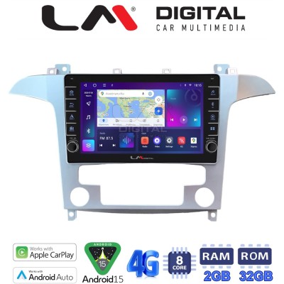 LM Digital - LM ZG8003 GPS Οθόνη OEM Multimedia Αυτοκινήτου για Ford S-Max 2006 2014 (CarPlay/AndroidAuto/BT/GPS/WIFI/GPRS)