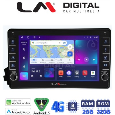 LM Digital - LM ZG8015 GPS Οθόνη OEM Multimedia Αυτοκινήτου για Ssangyong Actyon - Kyron 20062015 (CarPlay/AndroidAuto/BT/GPS/WI