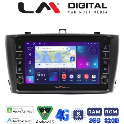 LM Digital - LM ZG8027 GPS Οθόνη OEM Multimedia Αυτοκινήτου για TOYOTA AVENSIS T27 2009 2016 (CarPlay/AndroidAuto/BT/GPS/WIFI/G