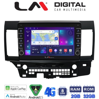 LM Digital - LM ZG8037 GPS Οθόνη OEM Multimedia Αυτοκινήτου για MITSUBISHI LANCER 2008 (CarPlay/AndroidAuto/BT/GPS/WIFI/GPRS)