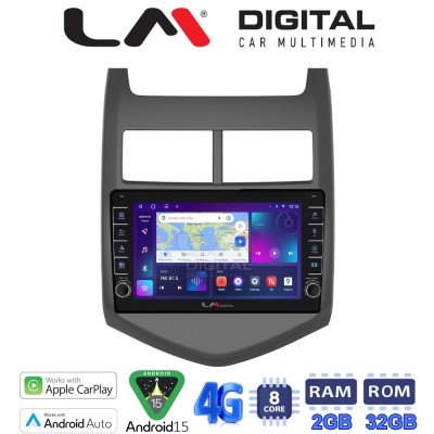 LM Digital - LM ZG8107 GPS Οθόνη OEM Multimedia Αυτοκινήτου για CHEVROLET AVEO 2012 (CarPlay/AndroidAuto/BT/GPS/WIFI/GPRS)