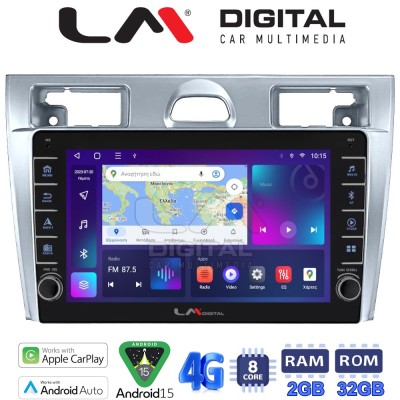 LM Digital - LM ZG8140 GPS Οθόνη OEM Multimedia Αυτοκινήτου για Ford Fiesta 2006 - 2008 (CarPlay/AndroidAuto/BT/GPS/WIFI/GPRS)