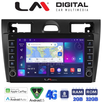 LM Digital - LM ZG8140B GPS Οθόνη OEM Multimedia Αυτοκινήτου για Ford Fiesta 2006 - 2008 (CarPlay/AndroidAuto/BT/GPS/WIFI/GPRS)