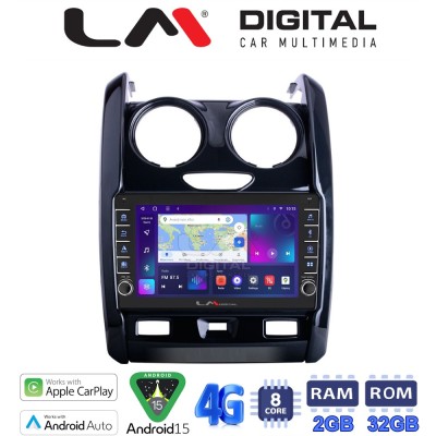 LM Digital - LM ZG8158 GPS Οθόνη OEM Multimedia Αυτοκινήτου για DACIA DUSTER 20132019 (CarPlay/AndroidAuto/BT/GPS/WIFI/GPRS)