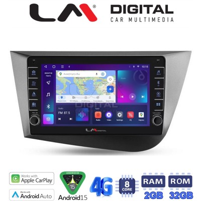 LM Digital - LM ZG8217 GPS Οθόνη OEM Multimedia Αυτοκινήτου για Seat Leon 20052012 (CarPlay/AndroidAuto/BT/GPS/WIFI/GPRS)