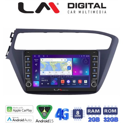 LM Digital - LM ZG8226 GPS Οθόνη OEM Multimedia Αυτοκινήτου για Hyundai i20 2019 (CarPlay/AndroidAuto/BT/GPS/WIFI/GPRS)