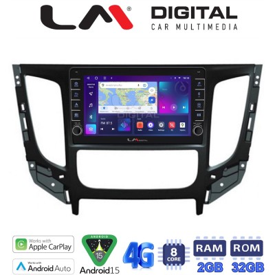 LM Digital - LM ZG8230 GPS Οθόνη OEM Multimedia Αυτοκινήτου για Mitsubishi L200 2014 Μόνο για αυτοκίνητα με Κλιματισμό (CarPlay