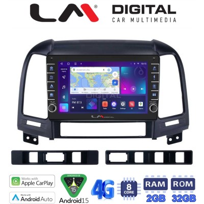 LM Digital - LM ZG8239 GPS Οθόνη OEM Multimedia Αυτοκινήτου για Hyundai SantaFe 2006 2013 (CarPlay/AndroidAuto/BT/GPS/WIFI/GPRS