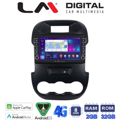 LM Digital - LM ZG8245 GPS Οθόνη OEM Multimedia Αυτοκινήτου για FORD RANGER 2011 2015 (CarPlay/AndroidAuto/BT/GPS/WIFI/GPRS)