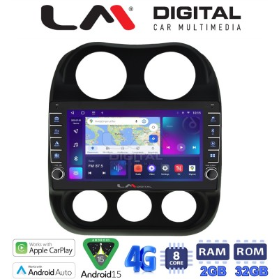 LM Digital - LM ZG8252 GPS Οθόνη OEM Multimedia Αυτοκινήτου για JEEP COMPASS 20112016 (CarPlay/AndroidAuto/BT/GPS/WIFI/GPRS)