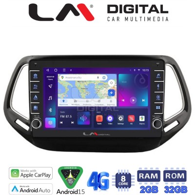 LM Digital - LM ZG8253 GPS Οθόνη OEM Multimedia Αυτοκινήτου για JEEP COMPASS 2017 (CarPlay/AndroidAuto/BT/GPS/WIFI/GPRS)