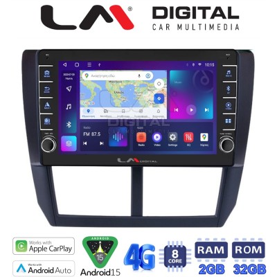 LM Digital - LM ZG8272 GPS Οθόνη OEM Multimedia Αυτοκινήτου για SUBARU IMPREZA-FORESTER 20092012 (CarPlay/AndroidAuto/BT/GPS/WIF