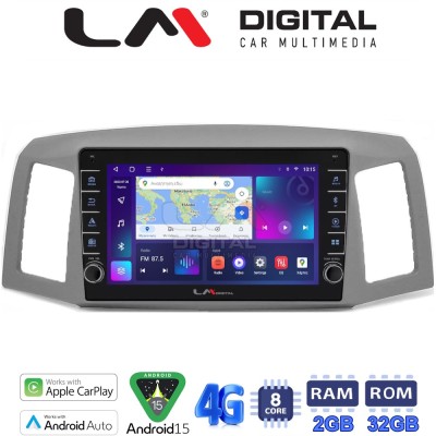 LM Digital - LM ZG8307 GPS Οθόνη OEM Multimedia Αυτοκινήτου για Jeep Grand Cherokee 2004 2011 (CarPlay/AndroidAuto/BT/GPS/WIFI/