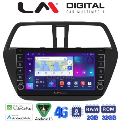 LM Digital - LM ZG8337 GPS Οθόνη OEM Multimedia Αυτοκινήτου για SUZUKI SX4 SCROSS 2014 (CarPlay/AndroidAuto/BT/GPS/WIFI/GPRS)