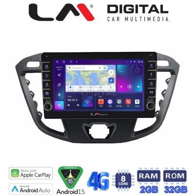 LM Digital - LM ZG8366 GPS Οθόνη OEM Multimedia Αυτοκινήτου για TRANSIT CUSTOM - TOURNEO CUSTOM 2013 (CarPlay/AndroidAuto/BT/GPS