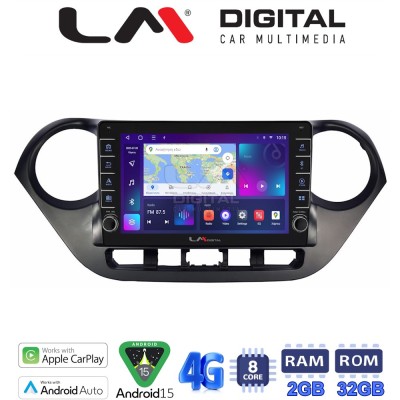 LM Digital - LM ZG8406 GPS Οθόνη OEM Multimedia Αυτοκινήτου για Hyundai i10 2014 (CarPlay/AndroidAuto/BT/GPS/WIFI/GPRS)