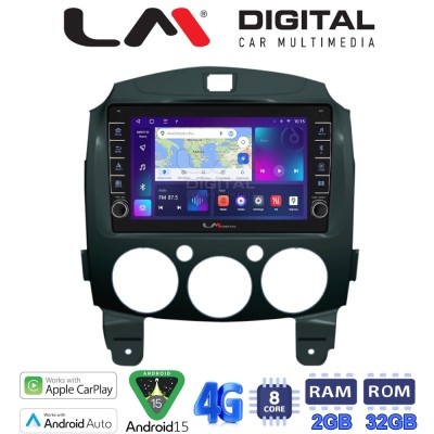LM Digital - LM ZG8430 GPS Οθόνη OEM Multimedia Αυτοκινήτου για MAZDA 2 20072014 (CarPlay/AndroidAuto/BT/GPS/WIFI/GPRS)