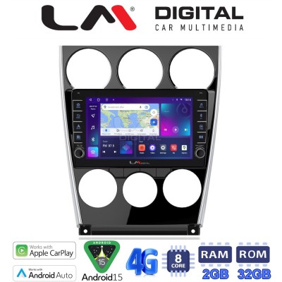 LM Digital - LM ZG8436 GPS Οθόνη OEM Multimedia Αυτοκινήτου για MAZDA 6 facelift 20052008 (CarPlay/AndroidAuto/BT/GPS/WIFI/GPRS)