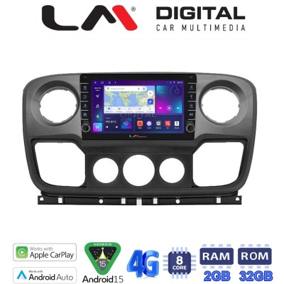 LM Digital - LM ZG8503 GPS Οθόνη OEM Multimedia Αυτοκινήτου για NISSAN NV400 2011 2020 OPEL Movano 2011 2020 RENAULT Master III