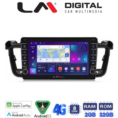 LM Digital - LM ZG8509 GPS Οθόνη OEM Multimedia Αυτοκινήτου για PEUGEOT 508 20102017 (CarPlay/AndroidAuto/BT/GPS/WIFI/GPRS)