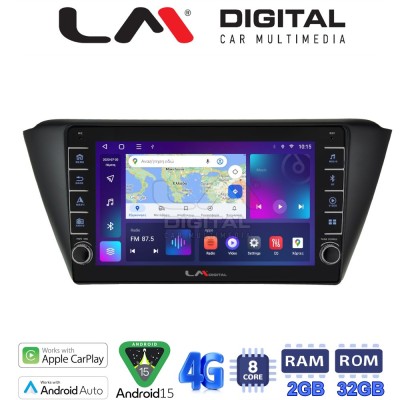 LM Digital - LM ZG8541 GPS Οθόνη OEM Multimedia Αυτοκινήτου για SKODA FABIA 2015 (CarPlay/AndroidAuto/BT/GPS/WIFI/GPRS)