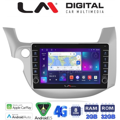 LM Digital - LM ZG8549 GPS Οθόνη OEM Multimedia Αυτοκινήτου για HONDA JAZZ 20082013 (CarPlay/AndroidAuto/BT/GPS/WIFI/GPRS)