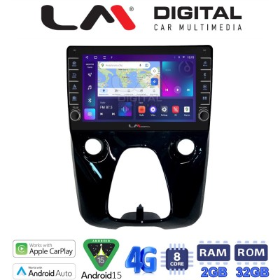 LM Digital - LM ZG8564 GPS Οθόνη OEM Multimedia Αυτοκινήτου για Aygo & C1 & 107 14 (CarPlay/AndroidAuto/BT/GPS/WIFI/GPRS)